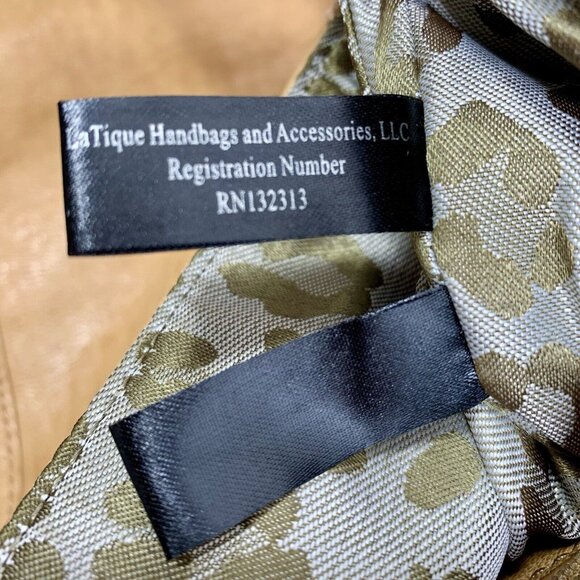 PERLINA New York Handbag Women's TAN Leather Adjustable Crossbody Shoulder Bag - Picture 15 of 16